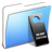 Aqua Smooth Folder Do Not Disturb Icon 48x48 png